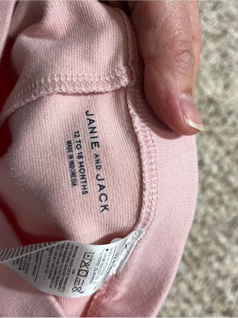 Janie and Jack Pink Heart Knit Sweater & Leggings Outfit Set 12-18M